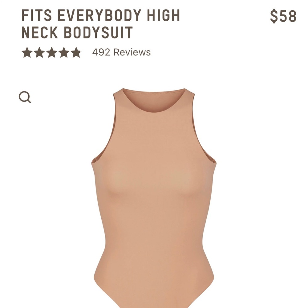 FITS EVERYBODY HIGH NECK BODYSUIT “NWT”
